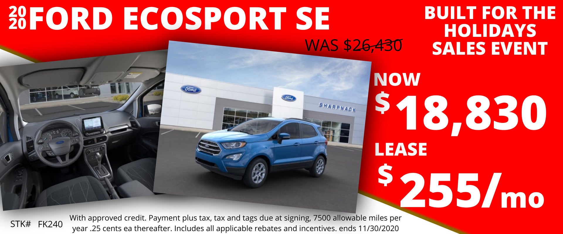 2020 Ford EcoSport Lease Specials