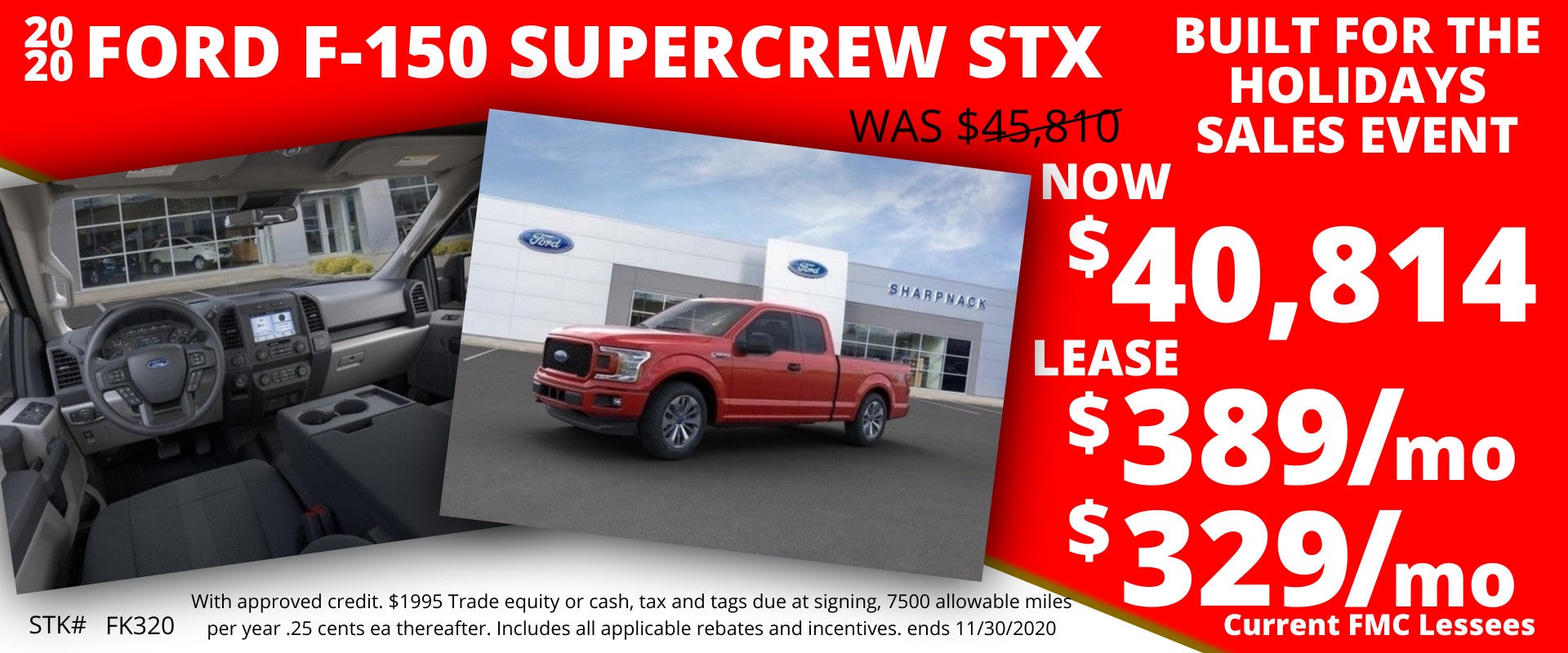2020 Ford F150 November Special $309/Month